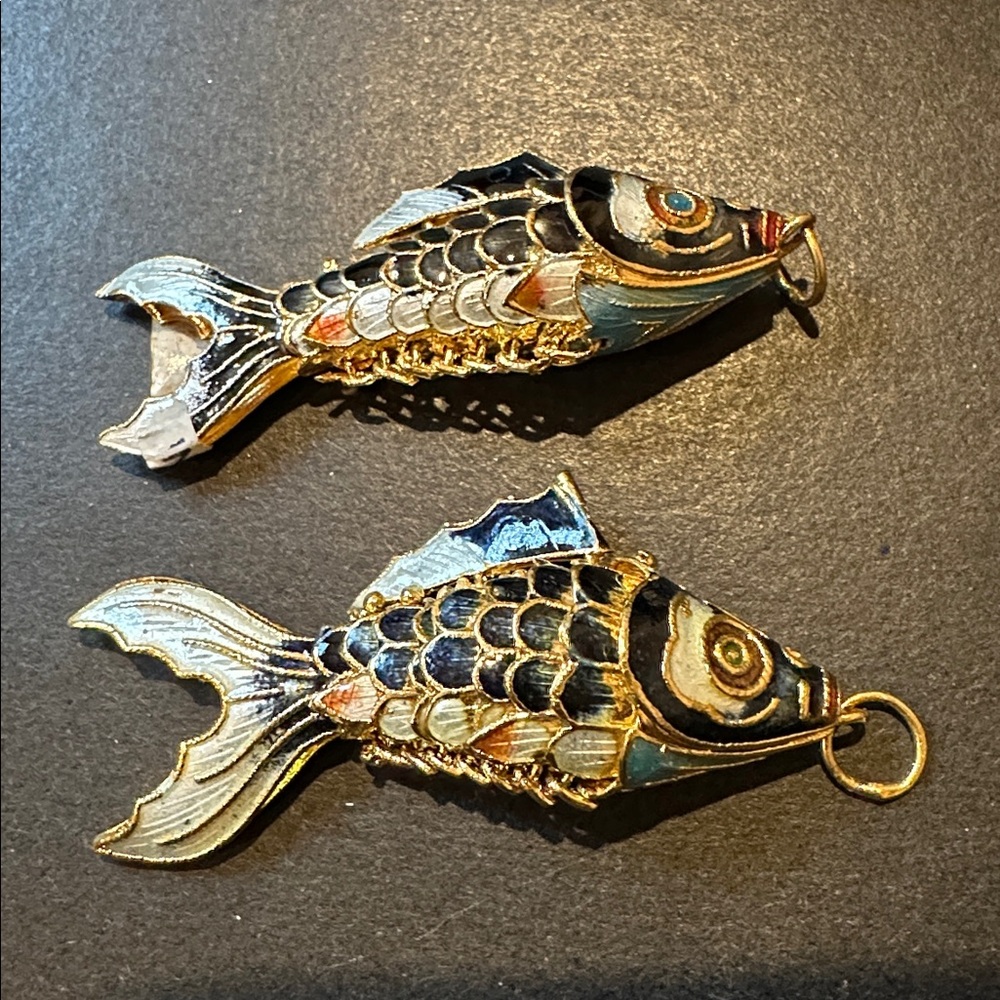 Vintage Enamel Koi Fish - Pick One - Picture 6 of 8